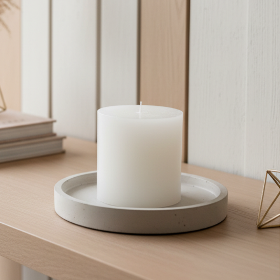 Velón 10 x 10 cm White