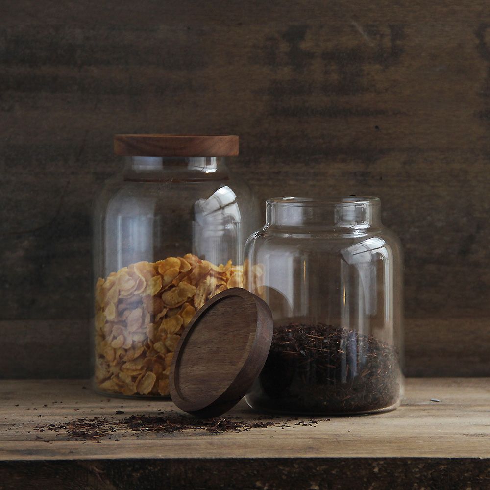 Frasco Vidrio Wood 1200 ml