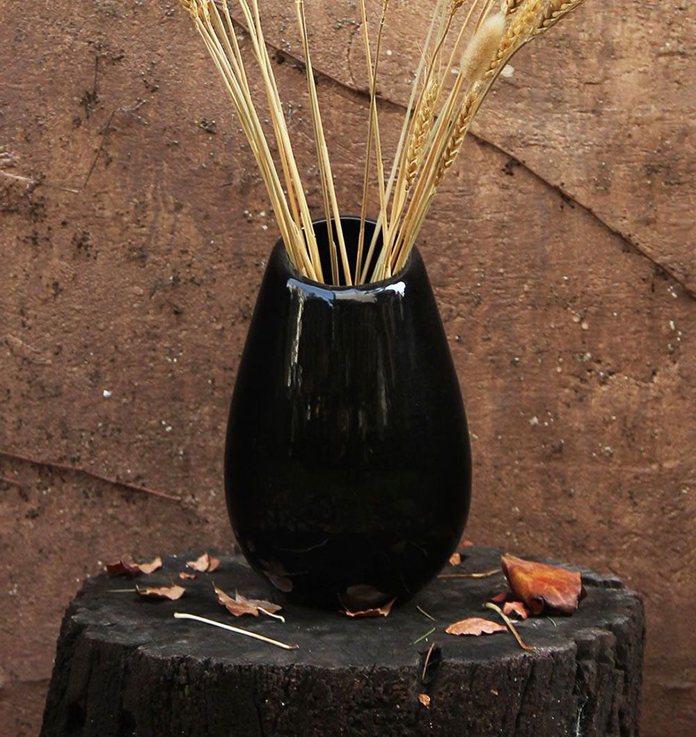 Florero Egg Negro