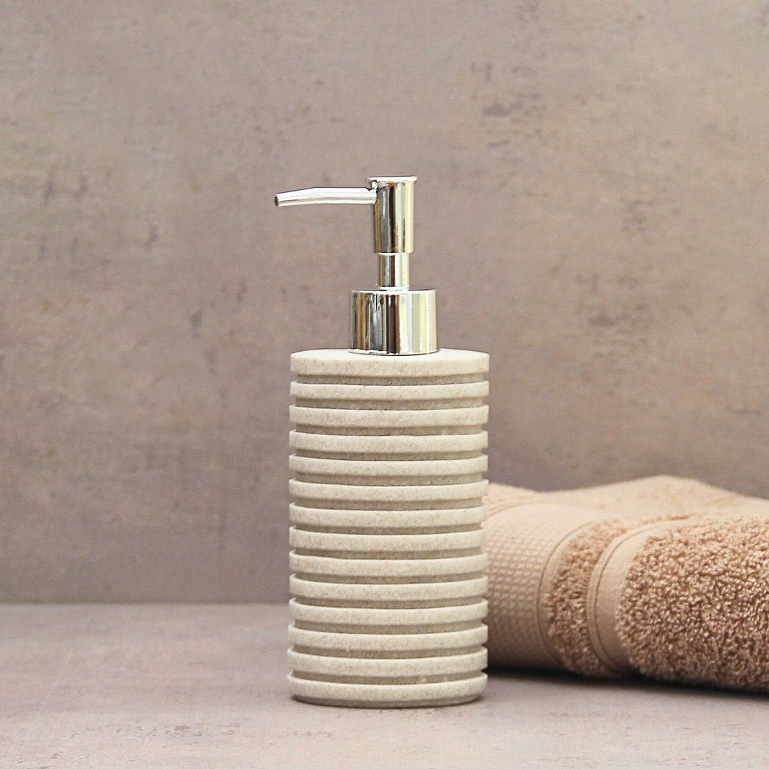 Jabonera Piedra Rayas Beige