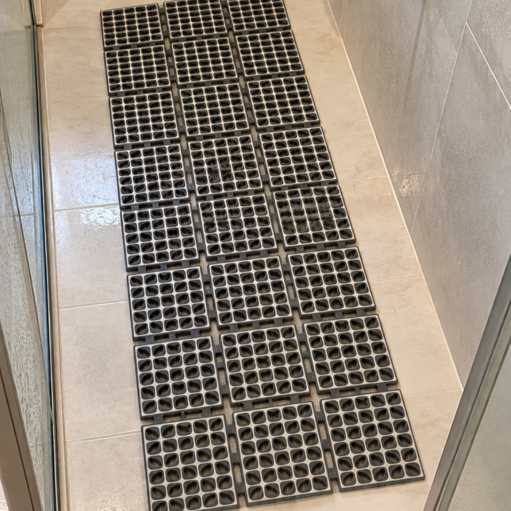 Alfombra Antideslizante Origami XL Gris Oscuro (40×80 cm)