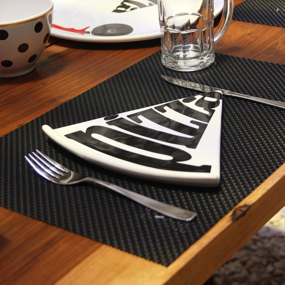 Quid Sweet Grey Plateau Pizza Acier Peint 30 Cm - Anti-adhésif, Four Et Lave-vaisselle - Noir