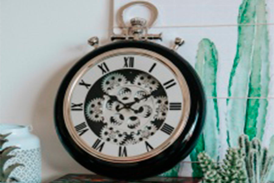 Reloj Engranaje Negro 40 cm