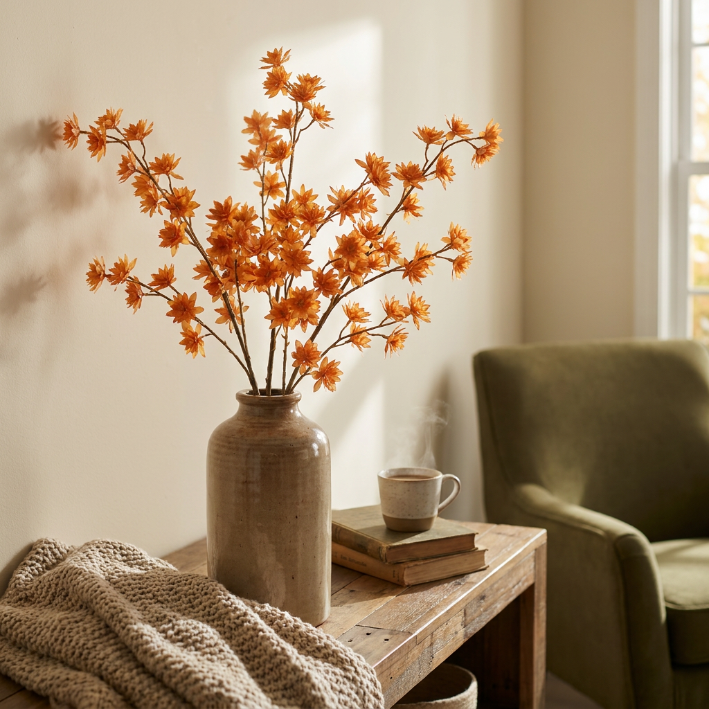 Autumn Orange Branch 108 cm