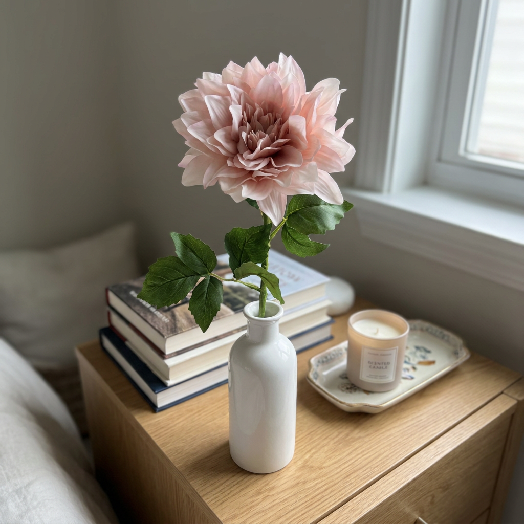Dahlia Pink Stem 62 cm