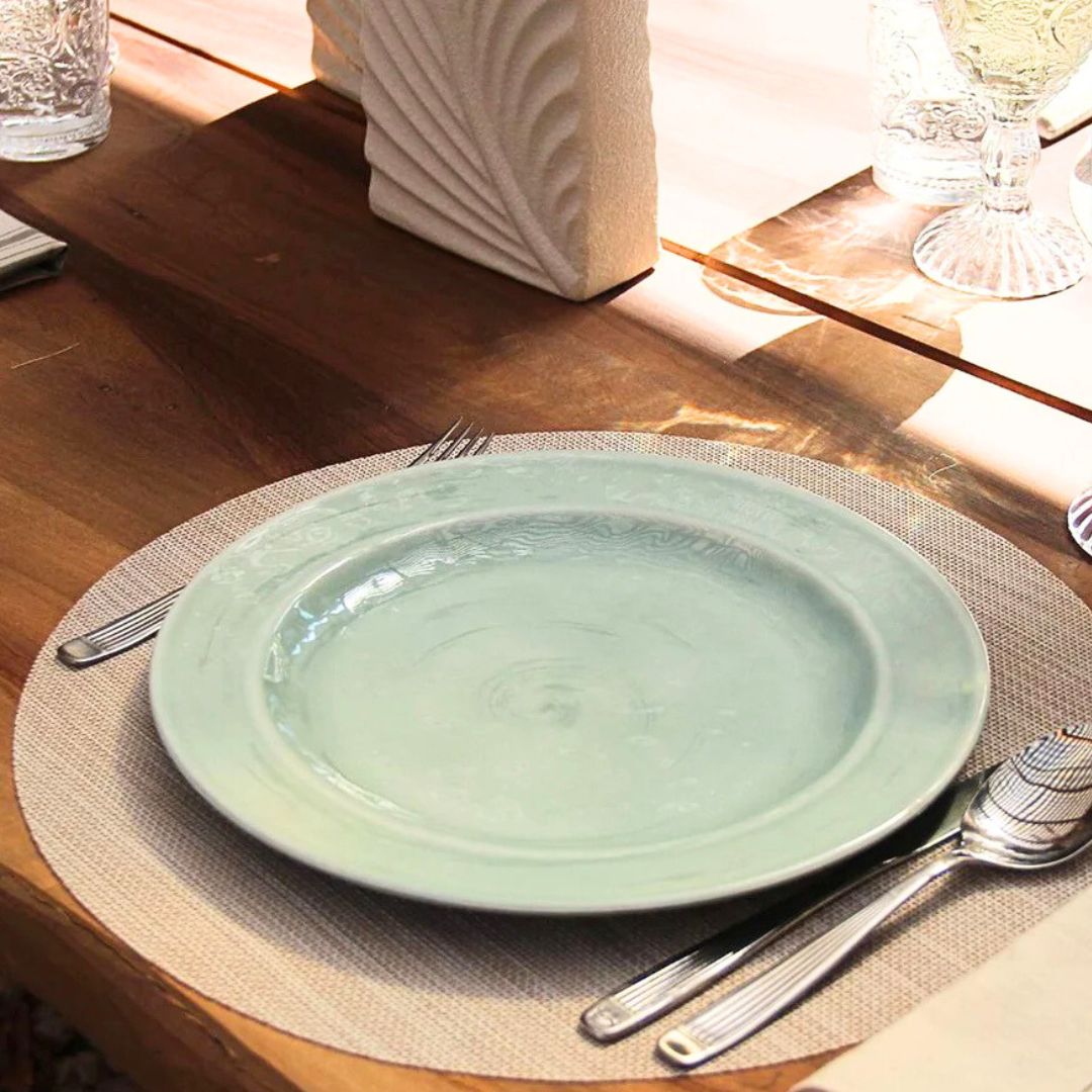 Plato Playo Melamina Verde Aqua