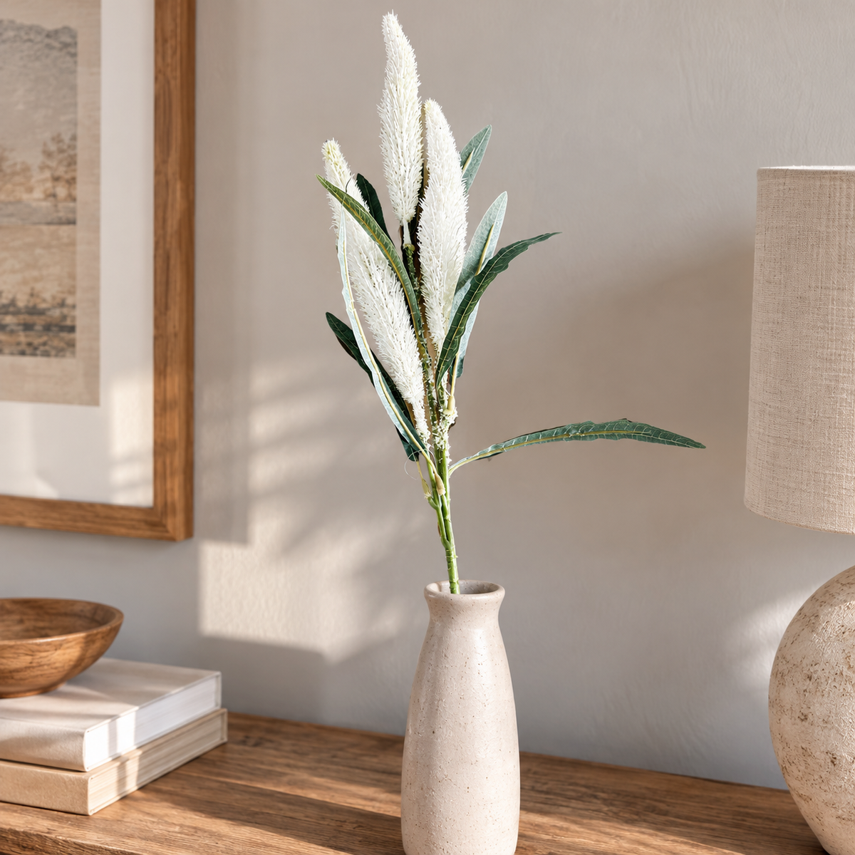 Foxtail Plume White 63 cm