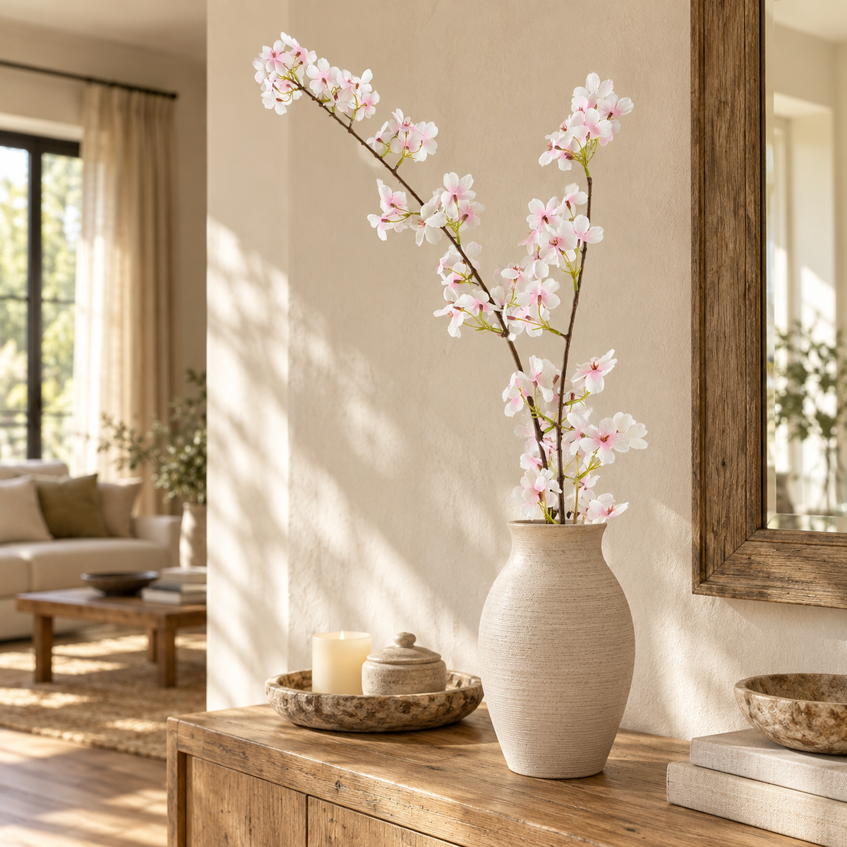Cherry Blossom Bouquet Stem 110 cm
