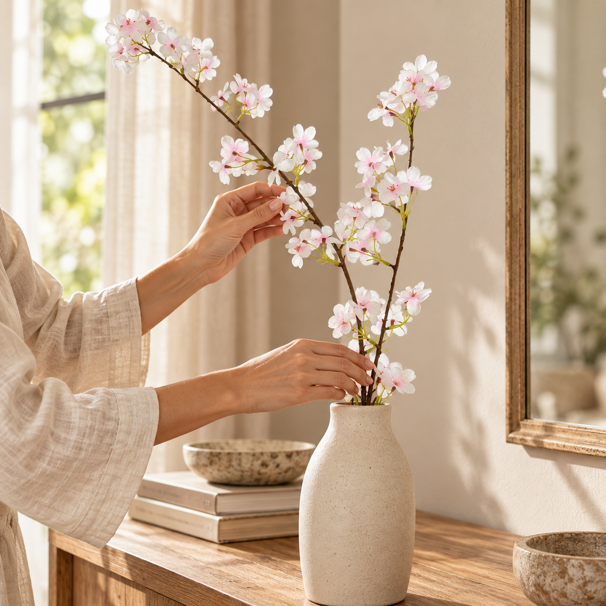 Cherry Blossom Bouquet Stem 110 cm