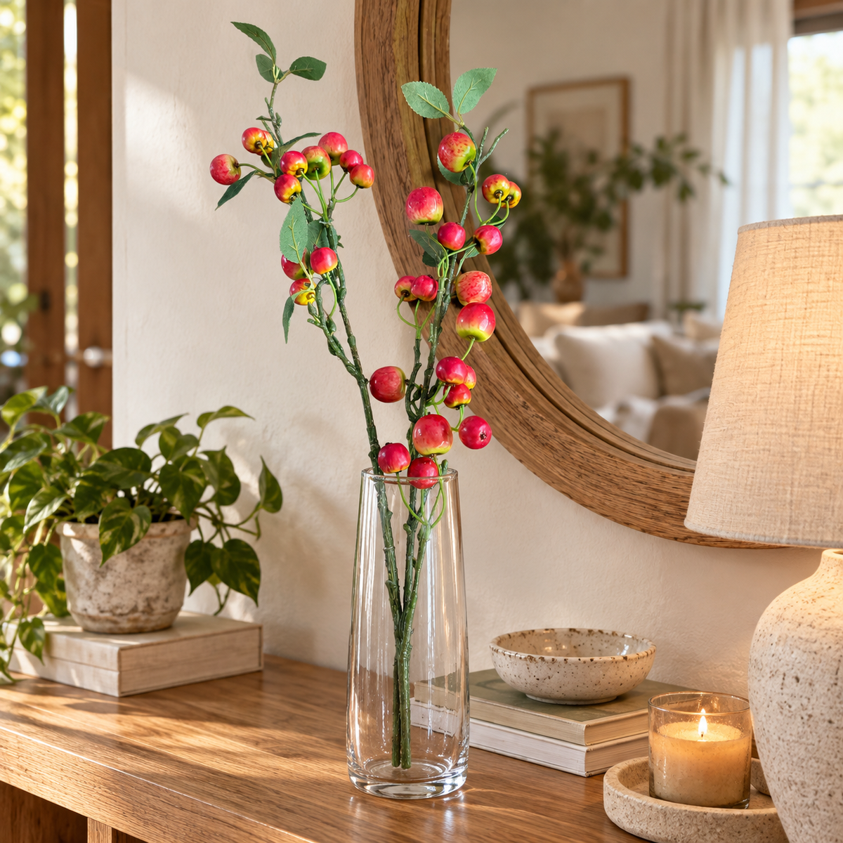 Pomegranate Red Branch 85 cm