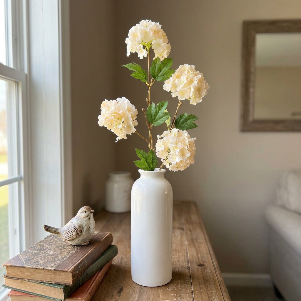 Viburnum Cream Branch 80 cm