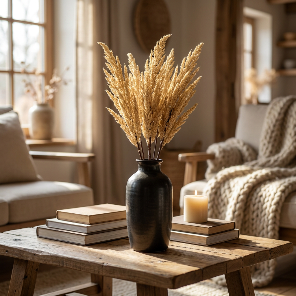 Wheat Plume Stem 88 cm