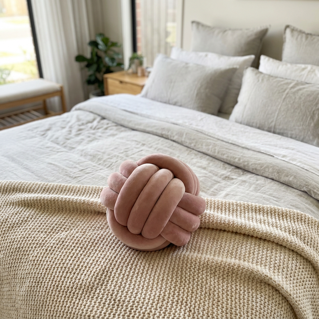 Almohadón Rosa Knot