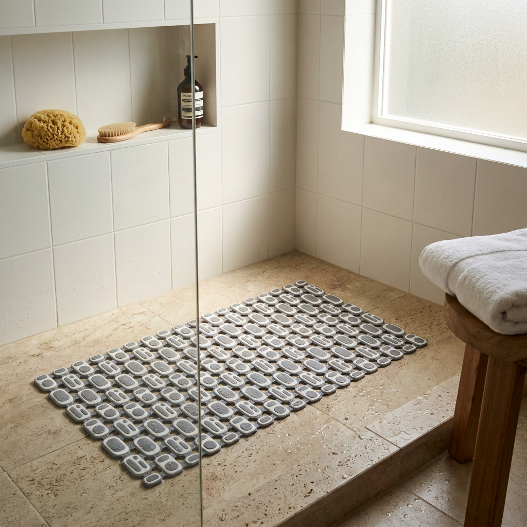 Alfombra Antideslizante Pop Gris Oscuro (68×37 cm)