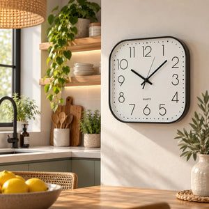 Reloj Square Black 30 cm