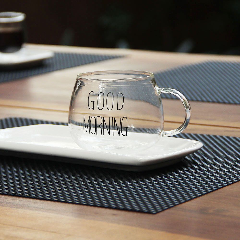 Taza Vidrio Good Morning 350 ml