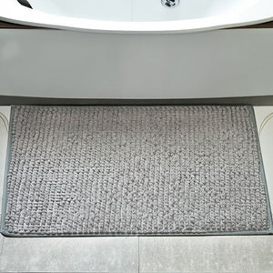 Alfombra de Baño Shaggy Short Gris 40x60 cm