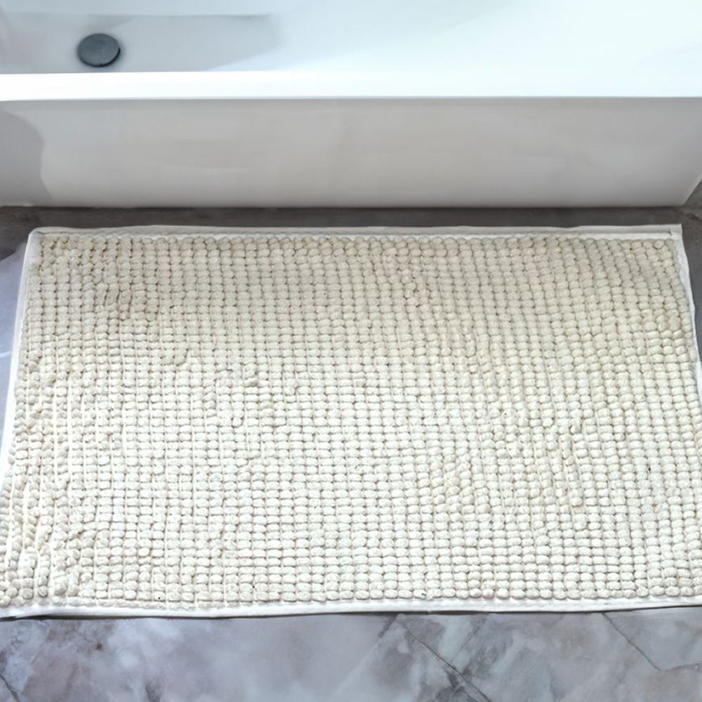 Alfombra de Baño Shaggy Short Beige 40x60 cm