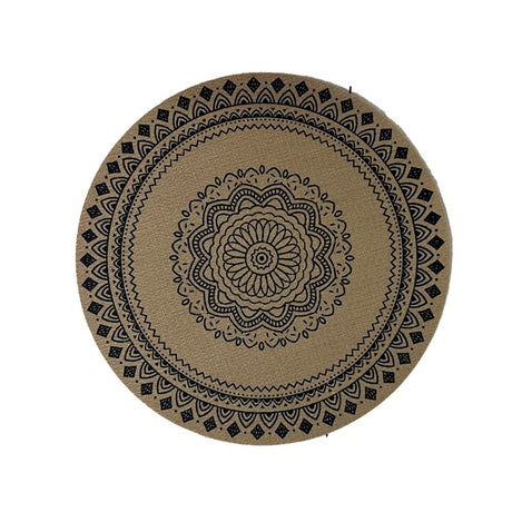 Individual Redondo Mandala Negro 38 cm