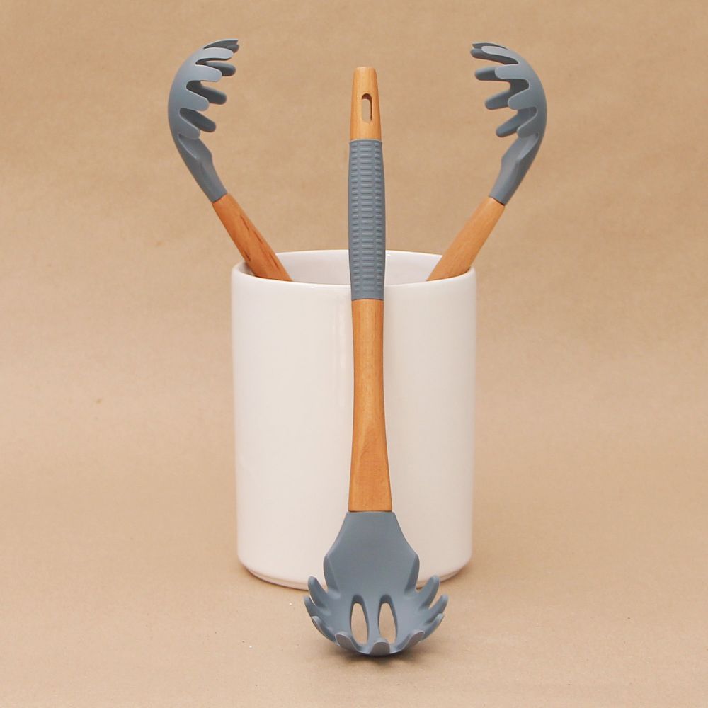 Cuchara Para Pasta de Silicona Premium Gris 33 cm