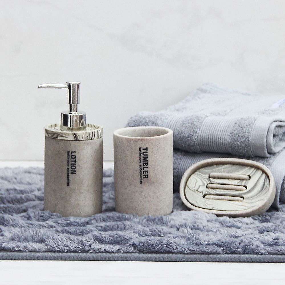 Set de Baño Mira Beige x 3 Piezas