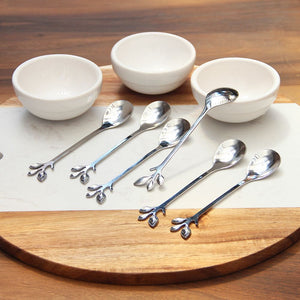 Set x 6 Cucharita Fleur Silver 12 cm