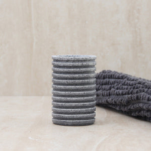 Vaso de Baño Piedra Rayas Gris