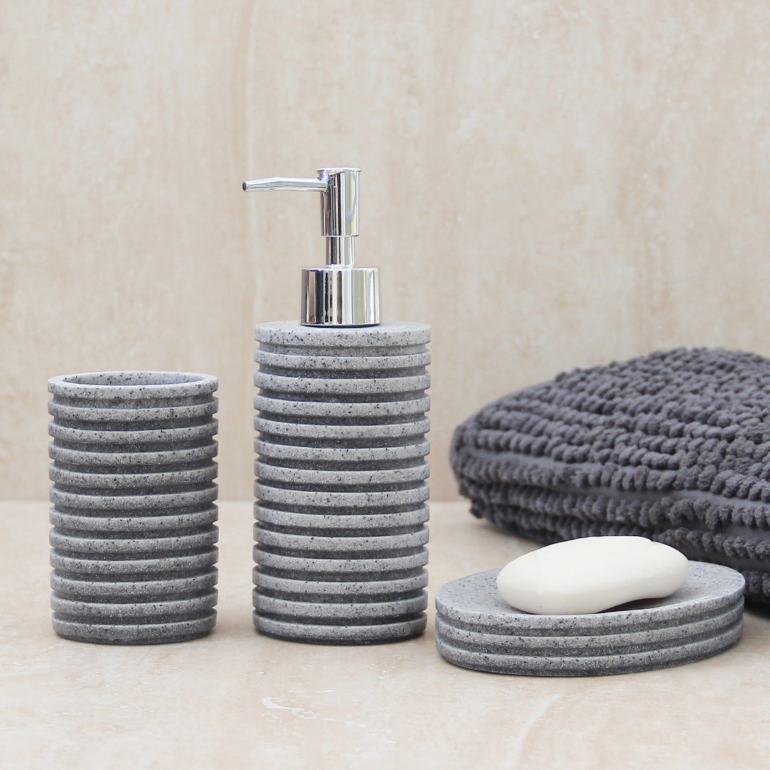 Vaso de Baño Piedra Rayas Gris