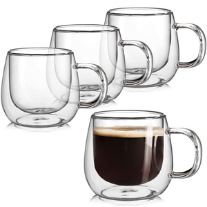 Vaso Doble Vidrio con Asa – 250 ml