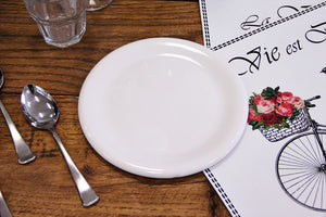 Plato Postre Clásico Blanco