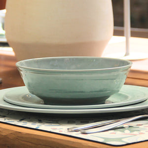 Plato Hondo Melamina Verde Aqua