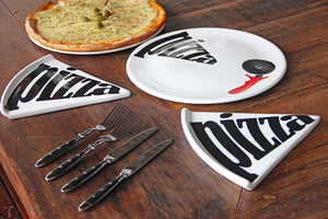 Plato Pizza Negro