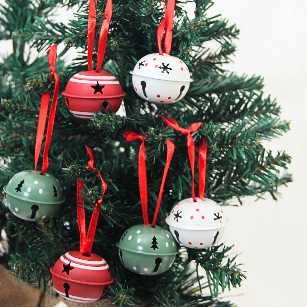 Set x 6 Cascabeles Christmas Joy