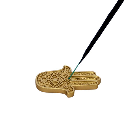 Mano Hamsa Porta Sahumerio Dorado
