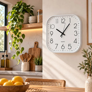 Reloj Square White 30 cm