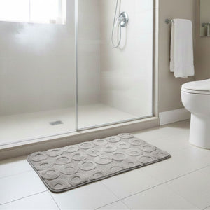 Alfombra de Baño Circle Soft Gris Claro 40x60 cm