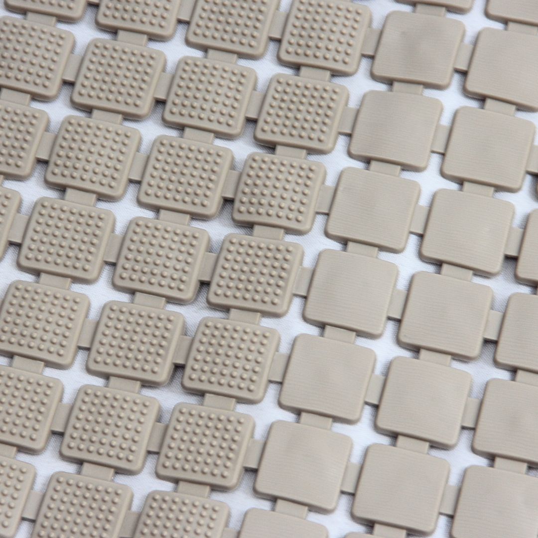 Alfombra Antideslizante Beige Grid  (39x71 cm)