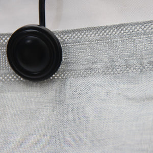 Cortina de Baño Lino Look Gris