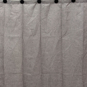 Cortina de Baño Lino Look Gris Oscuro