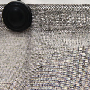 Cortina de Baño Lino Look Gris Oscuro