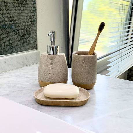 Set de Baño Opal x 3 Piezas Stone