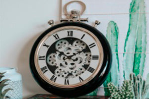 Reloj Engranaje Negro 40 cm