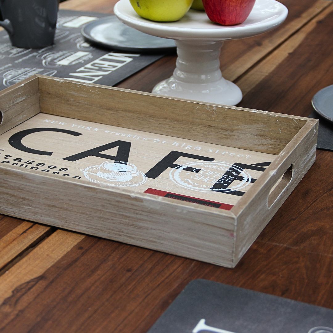 Bandeja Café Vintage 40 x 30 cm Brown