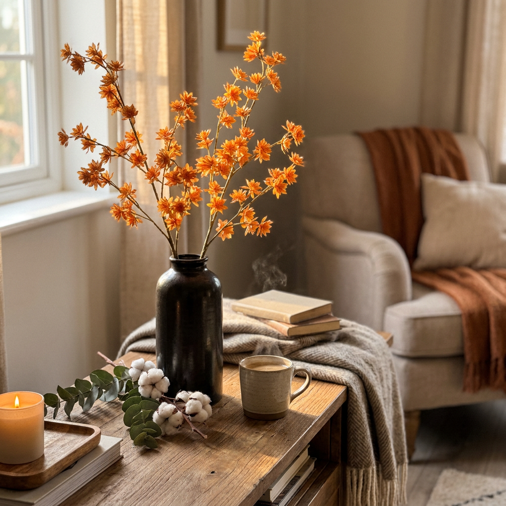 Autumn Orange Branch 108 cm
