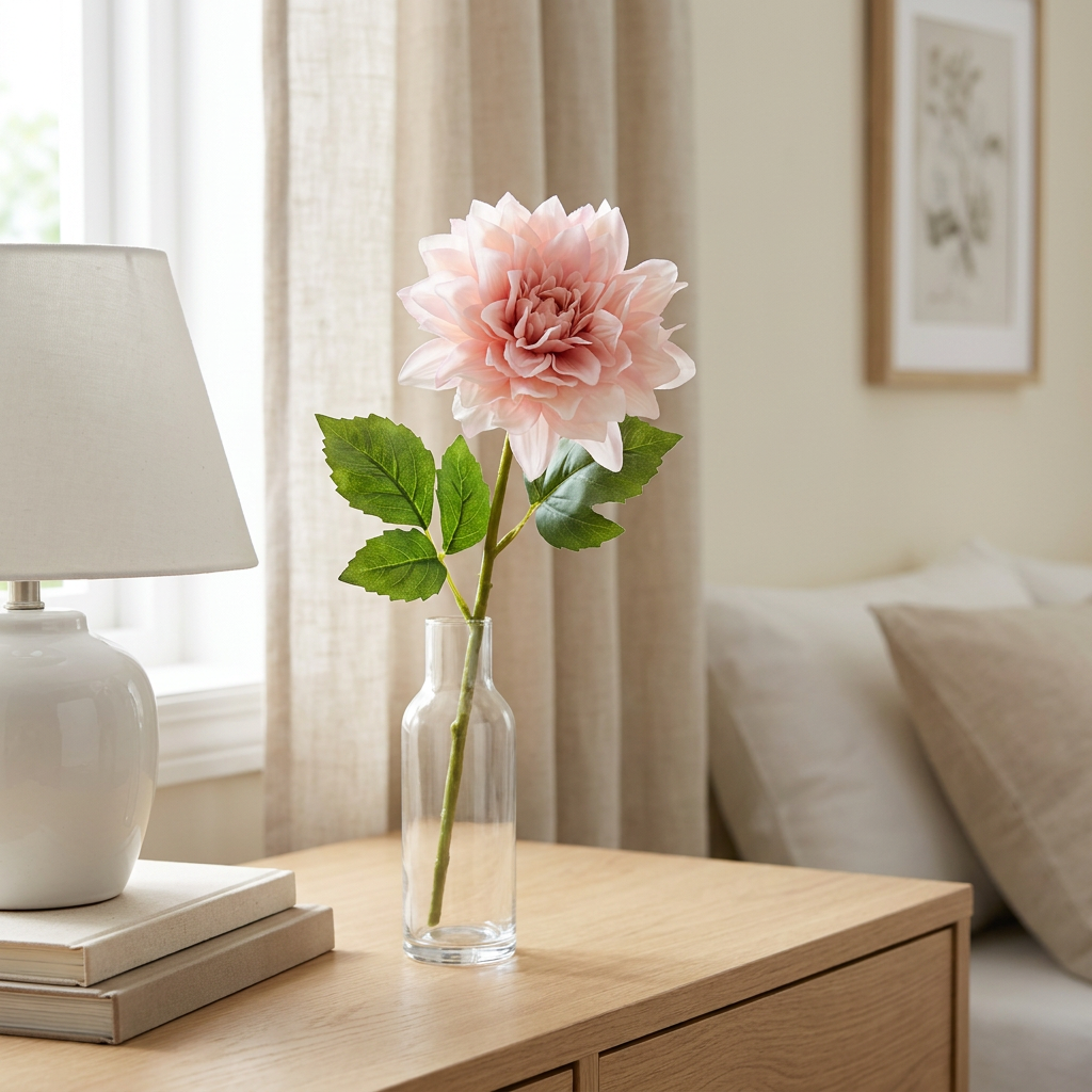 Dahlia Pink Stem 62 cm