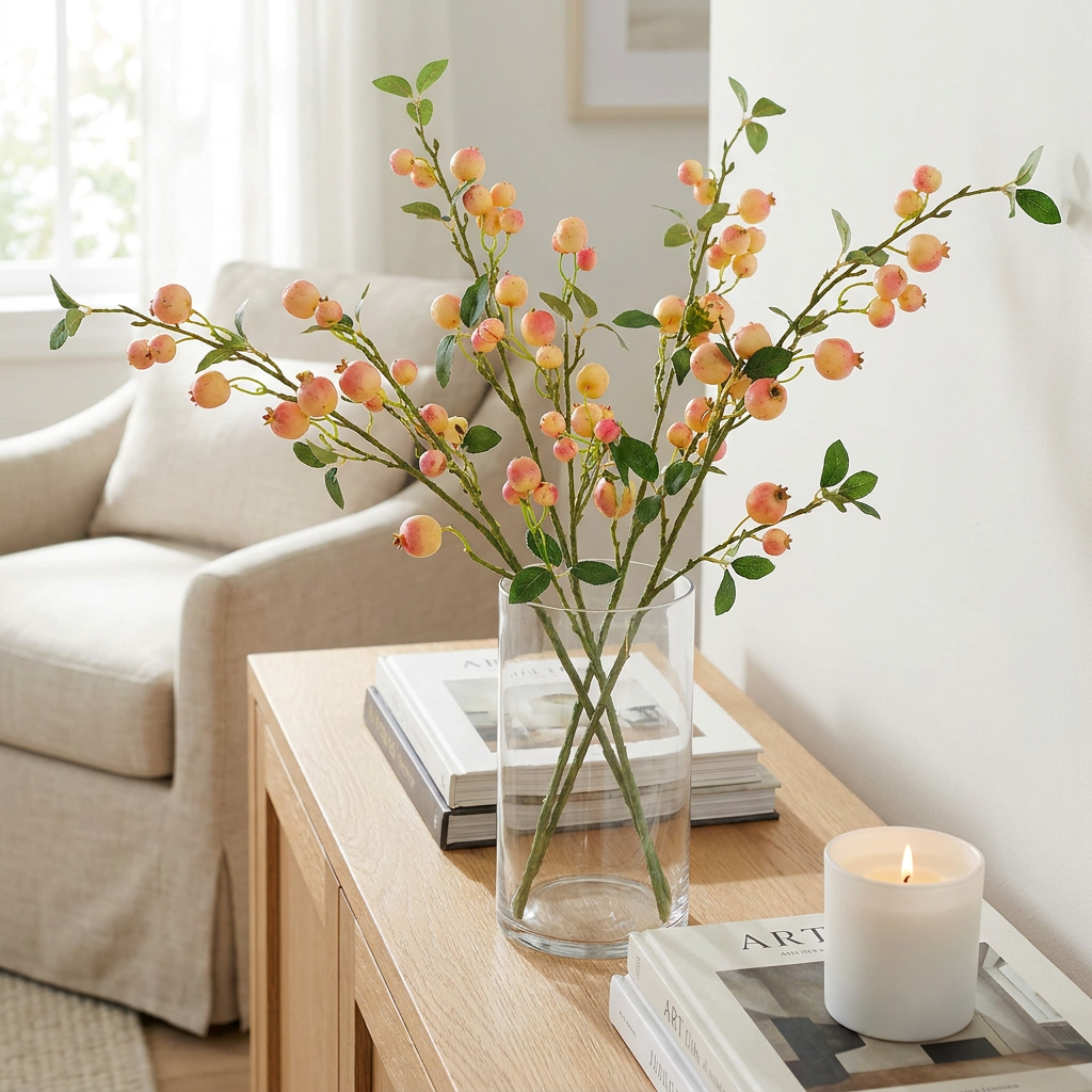 Pomegranate Peach Branch 85 cm
