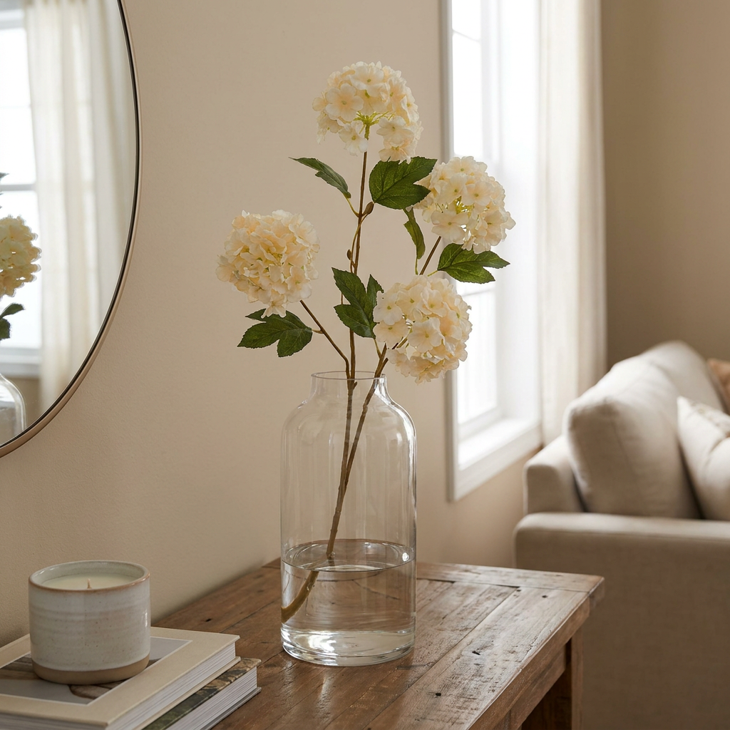 Viburnum Cream Branch 80 cm