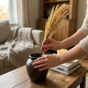 Wheat Plume Stem 88 cm