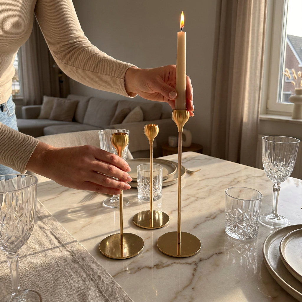 Candelabro Gold Set x 3