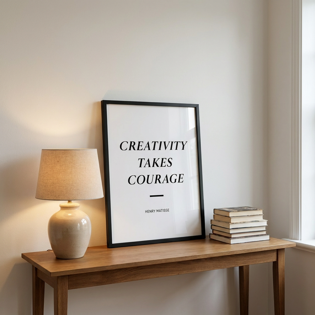 Cuadro Negro Courage 50×70 cm